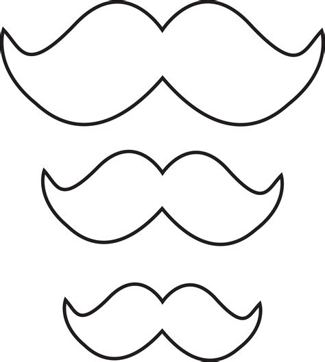 Mustache Outline Printable